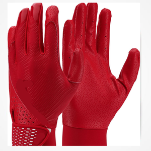 Gants de golf à doigts entiers de qualité supérieure en rouge avec poignées en cuir respirant Design de logo personnalisable pour le cyclisme sportif - Product Image 3