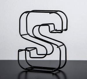 Alambre de hierro Color negro Y letra del alfabeto A a Z decoración del hogar regalo vajilla tallada a mano letra del alfabeto de Metal - Product Image 5