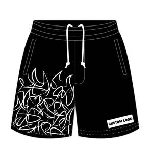 Pantalones cortos de malla de doble capa XS personalizados para hombre, pantalones cortos deportivos informales y de fitness con estampado de sublimación deportiva de poliéster al por mayor - Product Image 2