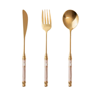 Perle Poignée Couteau Dîner Fourchette Dîner Cuillère Fourchette Cuillère À Café Date Couverts Table Décor Maison Restaurant et Hôtel Décor Couverts Ensemble