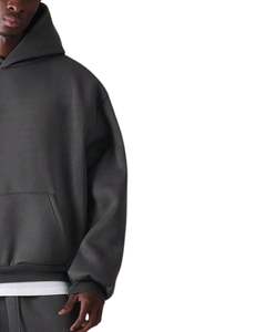 <b>Mens</b> Graphite <b>Grey</b> Fleece Hoodie And Relaxed Fit Jogger Tracksuit Set Winter Casual Pullover Hooded <b>Sweatshirt</b> Pants Streetwear - Product Image 2