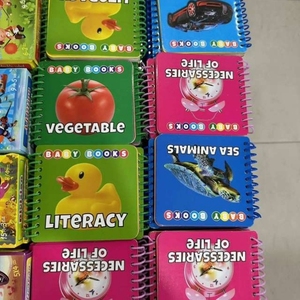 Tarjetas de aprendizaje de inglés suaves para niños pequeños, libro de educación temprana con anillas resistente a desgarros - Product Image 1