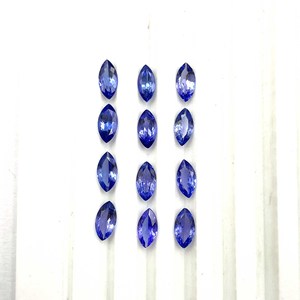 Pierres précieuses en Tanzanite naturelle certifiée IGI, taille marquise, haute qualité, 3-7 mm, bleu, 5 carats, pierres brutes pour la fabrication de bijoux - Product Image 2