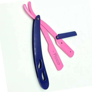 Navaja de Afeitar Plegable de Acero Inoxidable para Barbería, con Cuchilla Intercambiable, Personalizable - Product Image 3