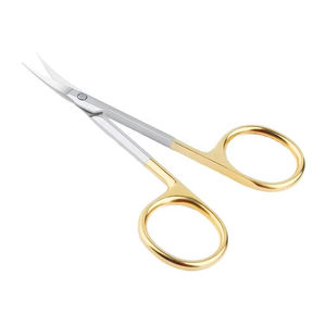 Ciseaux à cuticules portables personnalisés en acier inoxydable, finition miroir dorée, courbés, légers et aiguisés, mini-outil de manucure - Product Image 4