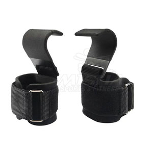 Ganchos de Levantamiento de Pesas Ajustables, Duraderos y Antideslizantes de Misha Sports Fitness con Logotipo Personalizado para Entrenamiento de Gimnasio y Potencia - Product Image 1