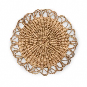 Hand weave plate chargers wholesale prices water hyacinth charger plates natural fiber <b>placemat</b> - Product Image 4