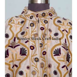 Handmade Multicolor Suzani Embroidered <b>Velvet</b> <b>Jacket</b> for <b>Women</b> Breathable Floral Design Handcrafted Artisan <b>Women's</b> <b>Jacket</b> - Product Image 2