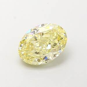Diamant ovale de 1,10 ct VVS2, jaune clair fantaisie, cultivé en laboratoire - Product Image 1