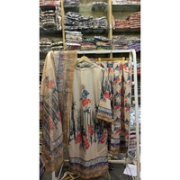 Conjunto de Traje de 3 Piezas para Mujer, Talla Grande, Largo, Elegante, Estampado Floral/Abstracto Digital, Chifón Transpirable, SL00252
