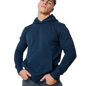 Sudadera con Capucha Extra Grande para Hombre, Color Azul Marino Sólido, Personalizada con Etiqueta Privada, 100% Algodón, Sin Cordón, 500 GSM, OEM ODM - Product Image 1