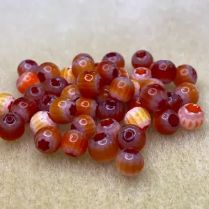 Vintage Chevron Spacer <b>Beads</b> in Red Orange White for <b>Jewelry</b> <b>Making</b> & Crystal Lampwork Glass <b>Beads</b> - Product Image 4
