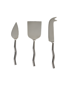 Modern Style Handmade Metal Twig Design Handle Silver <b>Cheese</b> <b>Set</b> Dinner Silverware Table Decoration - Product Image 1