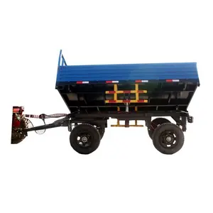 Best Supplier of High quality tipper/dump trailer with draw bar farm tractor full trailer for sale