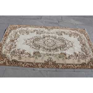 Tapis turc vintage, tapis de 3,8 x 6,8 pieds, tapis persan brun - Product Image 3