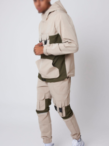 Survêtement pour homme avec logo personnalisé, imperméable, léger, coupe-vent, respirant, confortable, ensemble de survêtement coupe-vent pour homme - Product Image 4