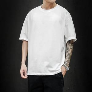 Nouveau été hommes t-shirt mode solide t-shirt hommes surdimensionné Hip Hop à manches courtes décontracté coton hommes Streetwear haut t-shirts - Product Image 3