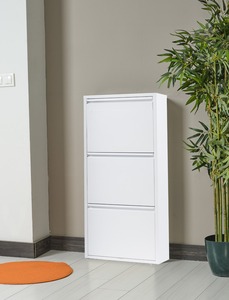 Meuble à chaussures moderne en acier inoxydable à 3 niveaux, pliable, étanche et écologique - Meuble de maison de haute qualité, portable, pour entrée et extérieur - Product Image 1