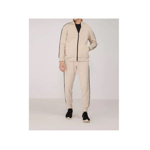 2025 hiver décontracté surdimensionné fermeture éclair à capuche et pantalon de survêtement ensemble poids lourd unisexe survêtement avec fermeture éclair à capuche survêtement - Product Image 1