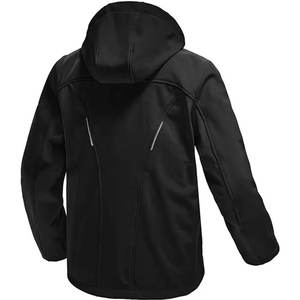 Veste Softshell pour homme, sur mesure, chaude pour l'hiver, avec col montant et logo frontal, de haute qualité, respirante et à capuche - Product Image 4