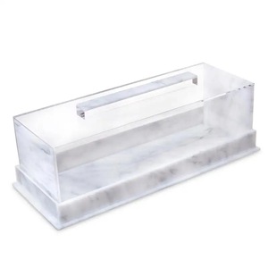 Caja de Pan Rectangular de Acrílico con Base de Mármol y Tapa, Capacidad de 1-3L, Conservación de Frescura, Almacenamiento Moderno y Transparente - Product Image 6