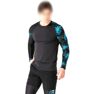 2025 Best Quality MMA Rash Guard Digital Printed Tops Fitness Running Round-Neck Rash Guard For <b>Men</b> BY AMAZING INDUSTRIES - Product Image 5