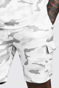 Nouvel arrivage chemise Camouflage manches courtes hommes ample grande taille chemise Short ensemble deux pièces style Camouflage - Product Image 3