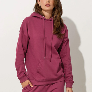 Sudaderas con capucha con hombros caídos para mujer a la moda con estampado de logotipo personalizado, sudaderas ideales para el uso diario de moda y el entrenamiento de gimnasia - Product Image 5