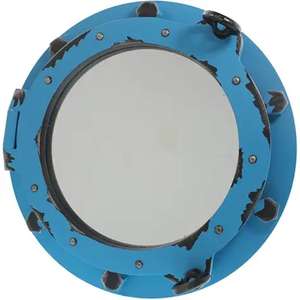 กระจกติดผนังลายทะเลกระจกแขวนออกแบบโลหะทองเหลืองโบราณสำหรับตกแต่งบ้านดีไซน์แบบโบราณ - Product Image 1