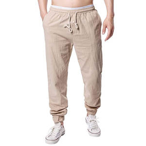 <b>Mens</b> Breathable Cotton Elastic Waist <b>Lounge</b> Pajama Yoga <b>Pants</b> Fashion Loose Fit Jogger <b>Pants</b> Custom Logo <b>Men</b> Casual Jogger <b>Pants</b> - Product Image 1