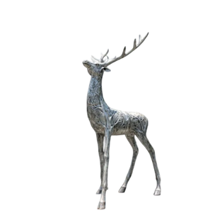 Escultura de Ciervo de Aluminio con Acabado Clásico Moderno, Estatuas de Animales para Decoración de Cumpleaños, Artesanía, Trabajo en Metal - Product Image 5