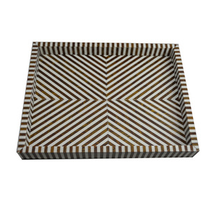 Bandeja de Servicio de Alta Calidad con Diseño Vintage 2024, Tablero de MDF con Incrustaciones de Hueso, Nuevo Diseño, Venta Caliente, Procedente de la India - Product Image 3