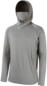 UPF 50 Pesca UV Sudadera con capucha Ligero Transpirable Hombres ropa de protección solar jersey de pesca ropa de pesca - Product Image 3