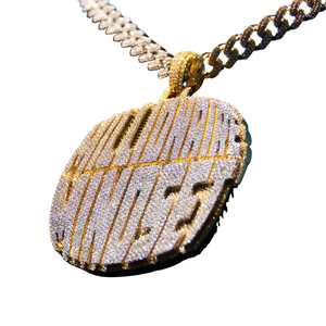 Colgante de Oro Amarillo de 14K con Moissanita de Corte Brillante, Diseño Personalizado Millionaire Mindset, para Uso Diario Masculino, Elegante y Lujoso - Product Image 4