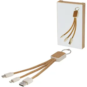 Câble de charge 3-en-1 Bates Cork Sustainable Gadgets : gestion efficace des câbles et accessoires - Product Image 5