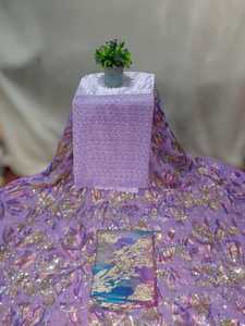 ผ้าดิรักฟรานซาวีรุ่นล่าสุด ลายดอกไม้สีสันสดใส เหมาะสำหรับงานแต่งงานและงานปาร์ตี้ ผ้าดิรักเนื้อผ้าคุณภาพเยี่ยม - Product Image 5