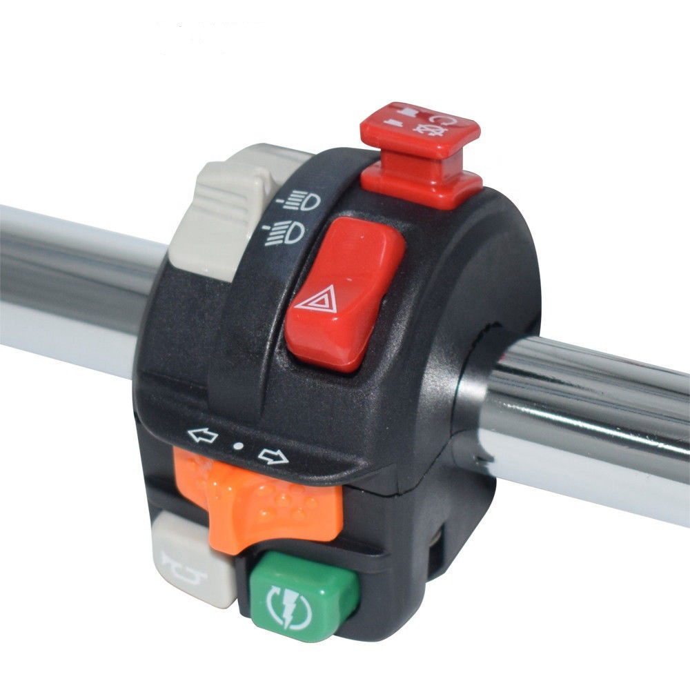 Черный 7/8 "22 мм ATV UTV рулевой переключатель мотоцикла кнопка пуска поворотов свет фар кнопочный переключатель мотоцикла