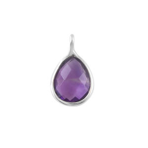 925 Sterling Silver Natural Gemstone Pendant <b>Green</b> Amethyst with Silver Plating Bulk Charm Necklaces for Party Jewelry Making - Product Image 3