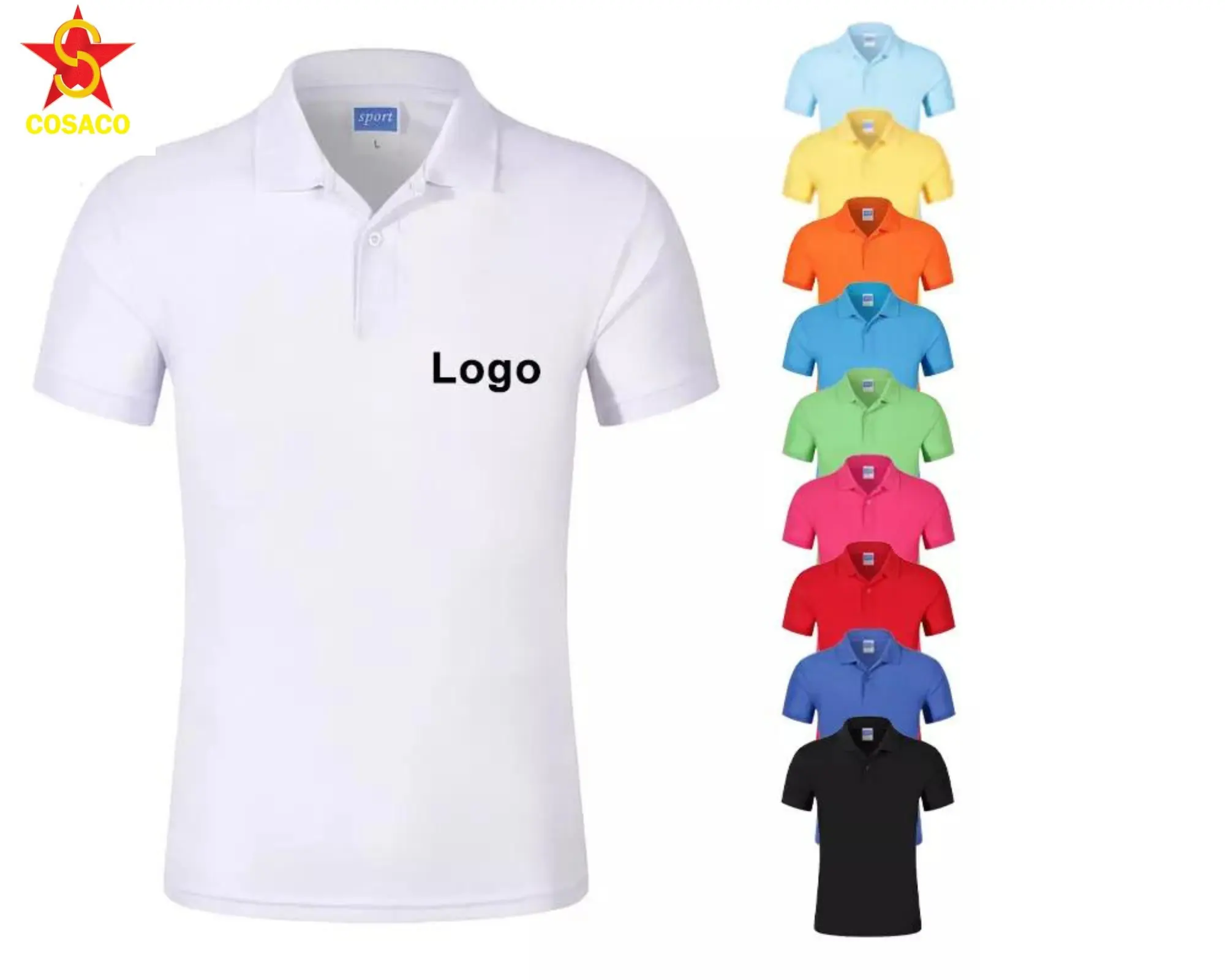 Approvisionnement d'usine ODM OEM marque personnalisée couleur unie pour hommes Business uni blanc Polo col conception Sublimation Golf