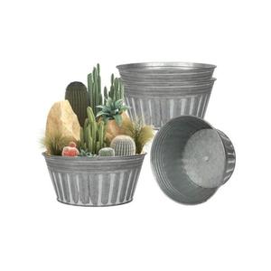 Set de jardinière galvanisée au design ancien avec forme et taille personnalisées avec finition antique à obtenir de rana overseas inc - Product Image 1