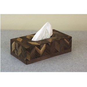 Caja de pañuelos de madera rectangular para mesa de oficina con diseño minimalista moderno que mejora la estética del espacio de trabajo con gracia - Product Image 1