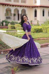 Nouvelle collection de créateurs Zain Exports, Lehenga Choli pour femmes, en sequins doux dorés traditionnels, broderie Zari pour mariage et fête - Product Image 2