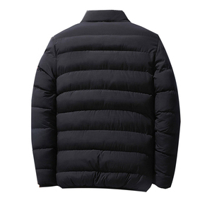 Chaqueta Bomber de piel de vaca impermeable para hombre negro 2024 ropa de calle de invierno de punto - Product Image 2