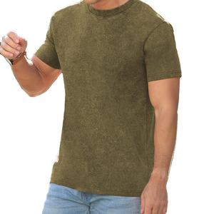 Camiseta de hombre con lavado ácido, diseño moderno, disponible en todos los colores, 100% algodón, corte holgado, estilo elegante. - Product Image 3