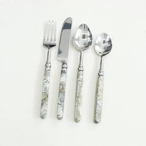 5 pcs bạc mạ kim loại <span class=keywords><strong>Flatware</strong></span> Set với Acrylic xử lý đối với Home & Wedding Tabletop đồ ăn dao kéo trong nhân đôi thép - Product Image 4
