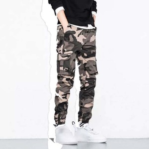 กางเกงลำลองขายาวสำหรับผู้ชายกางเกงผ้าแคนวาสรูปตัวโคร่งเอวยางยืดระบายอากาศตรงขอบกระเป๋า - Product Image 4