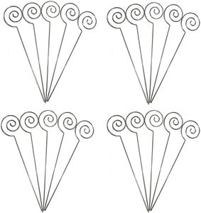 13นิ้วลวดโลหะดอกไม้ผู้ถือบัตรสถานที่ภาพบันทึกหมายเลขตารางชื่อผู้ถือกับการปิดคลิป - Product Image 6