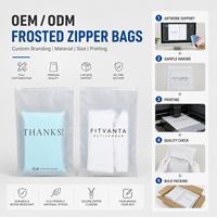 Sac en polyéthylène givré personnalisé avec fermeture éclair, étanche à l'humidité et imperméable, idéal pour l'emballage - Offre Spéciale