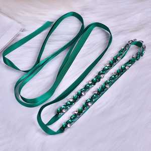 Cinturón de Novia Ajustable Bridella BS149KL Verde con Detalles de Pedrería - Product Image 6