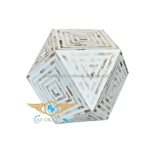 Décoration intérieure Incrustation de nacre en forme de diamant Table d'appoint Incrustation d'os de salon Meubles Incrustation de nacre par RF Crafts - Product Image 5